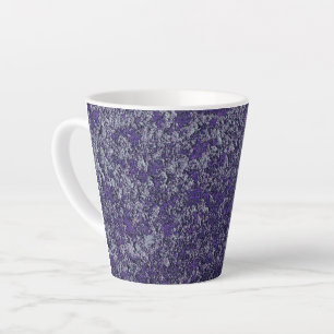 Tasse Latte Tissu métallique rouillé foncé Royal violet Abstra