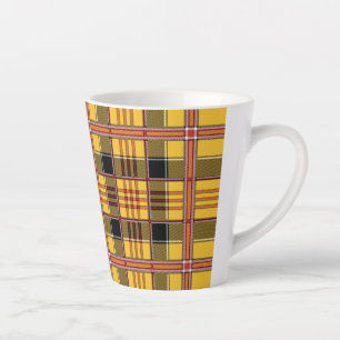 Tasse Latte Tissu plaqué Grilles Brown de texture-52628