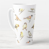 Tasse Latte Tit birds motif (Angle gauche)