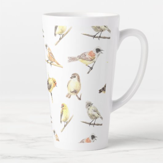 Tasse Latte Tit birds motif (Droite)