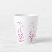 Tasse Latte TLHS Classic Bunnies tous en rang (Devant)