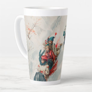 Tasse Latte "Tobogganing", Chromolithographie, Louis Prang & C