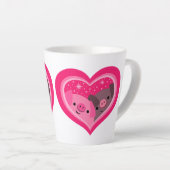 Tasse Latte Toi Et Moi (Jolies Cochons De Caricature) (Angle droit)