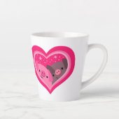 Tasse Latte Toi Et Moi (Jolies Cochons De Caricature) (Droite)