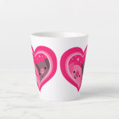 Tasse Latte Toi Et Moi (Jolies Cochons De Caricature) (Devant)