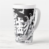 Tasse Latte Tokyo Noir et Blanc (Angle droit)