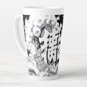 Tasse Latte Tokyo Noir et Blanc (Angle gauche)