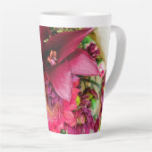 Tasse Latte tôle à tôle fleurie (Angle droit)