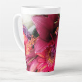 Tasse Latte tôle à tôle fleurie (Angle gauche)