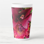 Tasse Latte tôle à tôle fleurie (Devant)