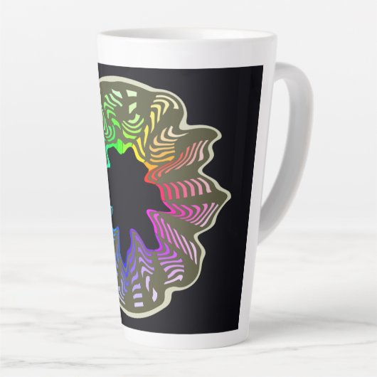 Tasse Latte tôle arc-en-ciel (Angle droit)