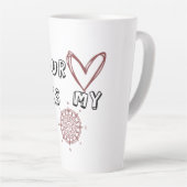 Tasse Latte Ton coeur est mon boussole (Angle droit)