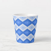 Tasse Latte Tons de motif de diamant bleu (Devant)
