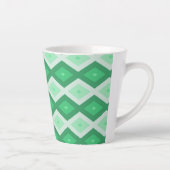 Tasse Latte Tons de motif diamant vert (Droite)