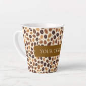 Tasse Latte Tons de torréfaction de grains de café chauds en m (Angle gauche)