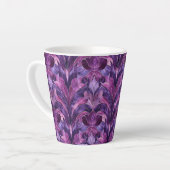 Tasse Latte Tons pourpres Gras Art Déco Petite latte céramique (Angle gauche)
