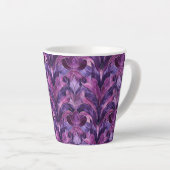 Tasse Latte Tons pourpres Gras Art Déco Petite latte céramique (Angle droit)