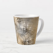 Tasse Latte Tons Terre Abstrait Art fractal moderne Texture (Angle droit)
