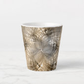 Tasse Latte Tons Terre Abstrait Art fractal moderne Texture (Devant)
