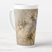 Tasse Latte Tons Terre Abstrait Art fractal moderne Texture (Angle gauche)