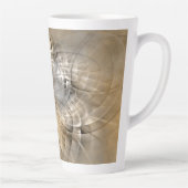 Tasse Latte Tons Terre Abstrait Art fractal moderne Texture (Droite)