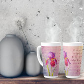 Tasse Latte Tons Violet Fleur Iris vintage