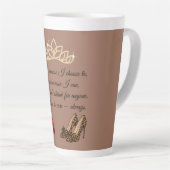 Tasse Latte Too Glam To Care – Chic Quote  (Angle droit)