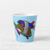Tasse Latte Tortue volante (Devant)