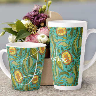 Tasse Latte Tortues de jardin motif personnalisé