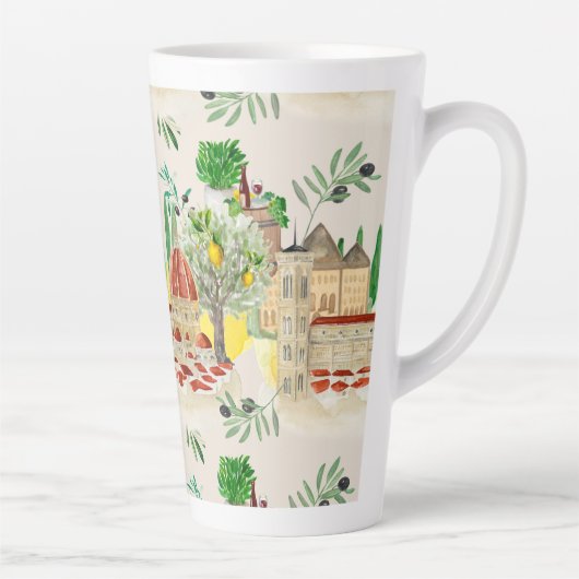 Tasse Latte Toscane, Toscane, Italie, olives, citrons, agrumes (Droite)