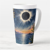 Tasse Latte Total Solar Eclipse 2027 Mediterranean  (Angle droit)