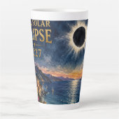 Tasse Latte Total Solar Eclipse 2027 Mediterranean  (Devant)
