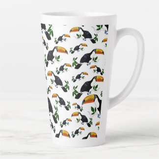 Tasse Latte Toucans tropicaux - Jungle joueuse