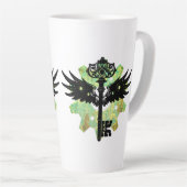 Tasse Latte Touche aile Steampunk et roue (Angle droit)