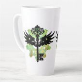 Tasse Latte Touche aile Steampunk et roue (Angle gauche)