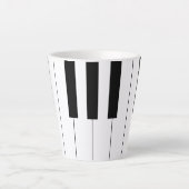 Tasse Latte Touches de piano (Devant)