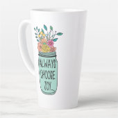 Tasse Latte Toujours choisir la joie (Angle gauche)