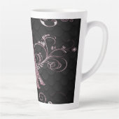 Tasse Latte Tour Eiffel Flore Rose (Droite)