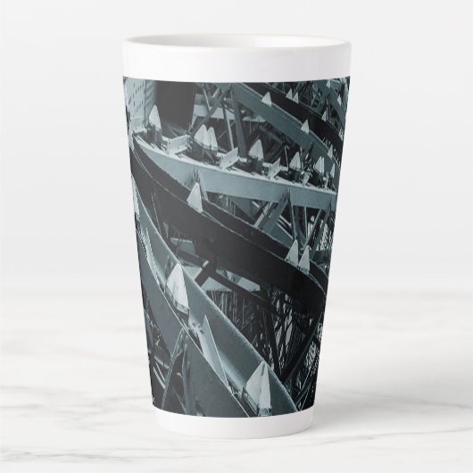 Tasse Latte Tour Eiffel Paris Acier et ciel (Devant)