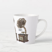 Tasse Latte Tourne-disque dessin animé (Droite)