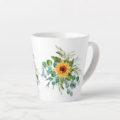 Tasse Latte Tournesol d'automne Cosy Musique d'automne (Angle droit)