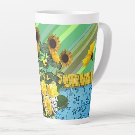 Tasse Latte Tournesol en latte (Angle droit)
