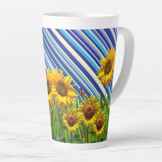 Tasse Latte Tournesol en latte (Angle droit)