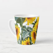 Tasse Latte Tournesol Fleur Jaune (Angle gauche)