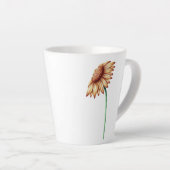 Tasse Latte Tournesol minimaliste (Angle droit)