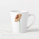 Tasse Latte Tournesol minimaliste (Droite)