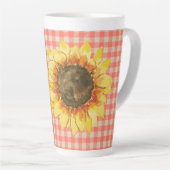 Tasse Latte Tournesol sur En vichy latte (Angle droit)