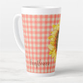 Tasse Latte Tournesol sur En vichy latte (Angle gauche)