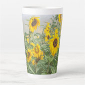 Tasse Latte Tournesol Vert jaune Belle flore (Devant)