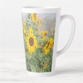 Tasse Latte Tournesol Vert jaune Belle flore (Droite)
